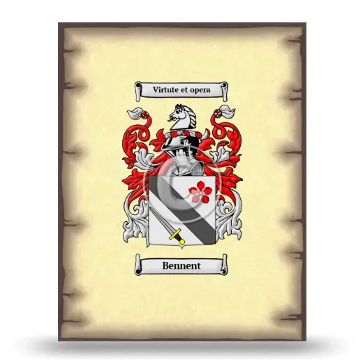 Bennent Coat of Arms Print