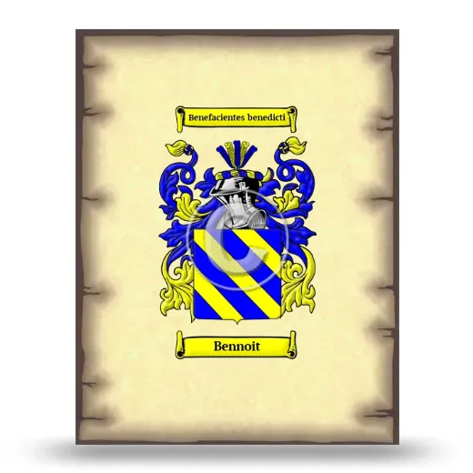 Bennoit Coat of Arms Print