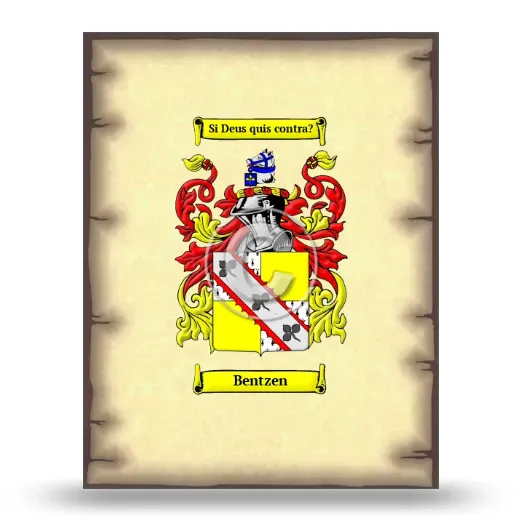 Bentzen Coat of Arms Print
