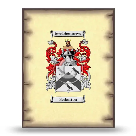 Berburton Coat of Arms Print
