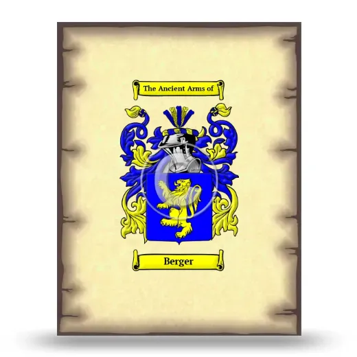 Berger Coat of Arms Print