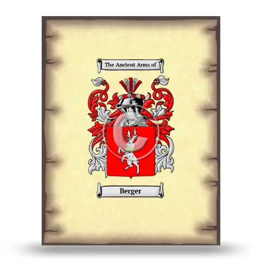 Berger Coat of Arms Print