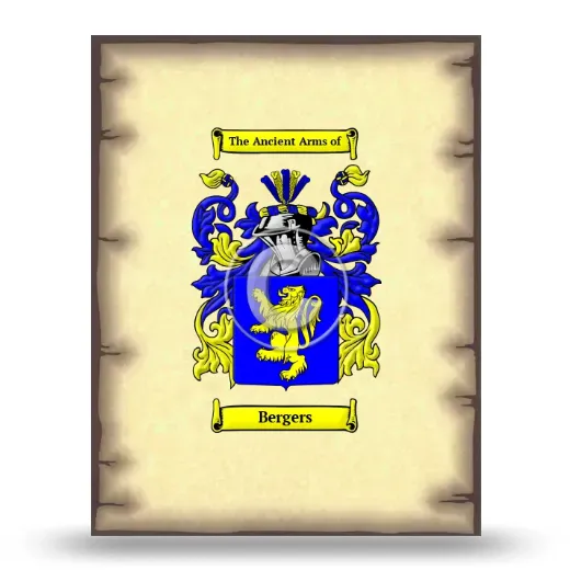 Bergers Coat of Arms Print