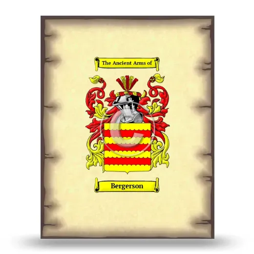 Bergerson Coat of Arms Print
