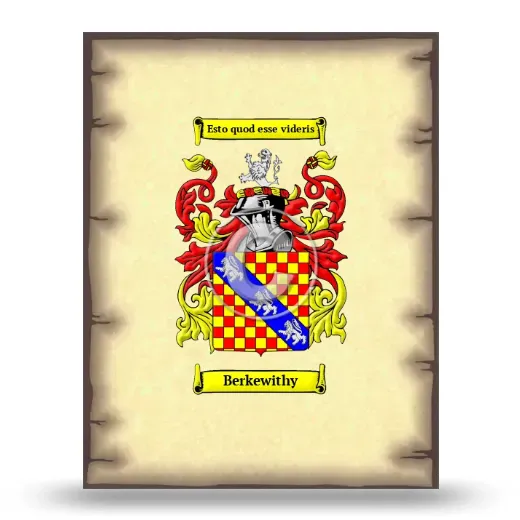 Berkewithy Coat of Arms Print