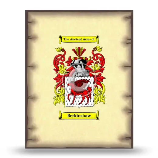 Berkinshaw Coat of Arms Print