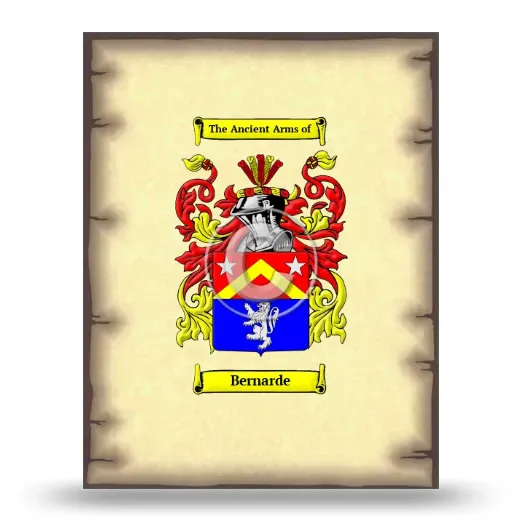 Bernarde Coat of Arms Print