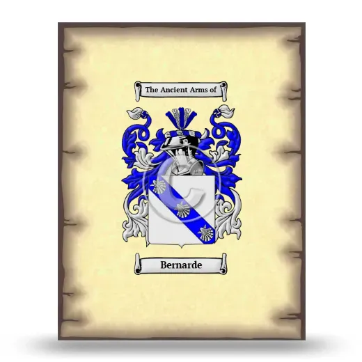 Bernarde Coat of Arms Print