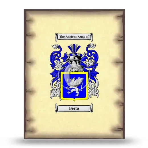 Berta Coat of Arms Print