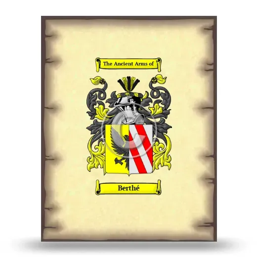 Berthé Coat of Arms Print