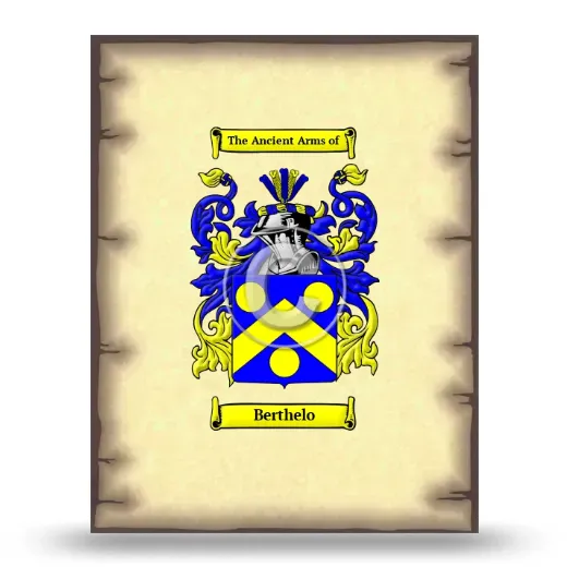 Berthelo Coat of Arms Print