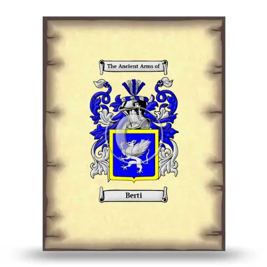 Berti Coat of Arms Print