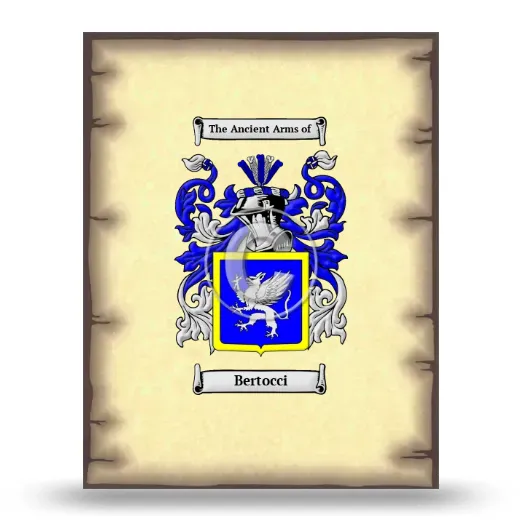 Bertocci Coat of Arms Print