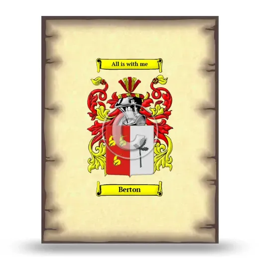 Berton Coat of Arms Print