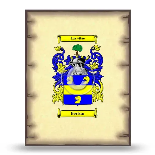 Bertun Coat of Arms Print