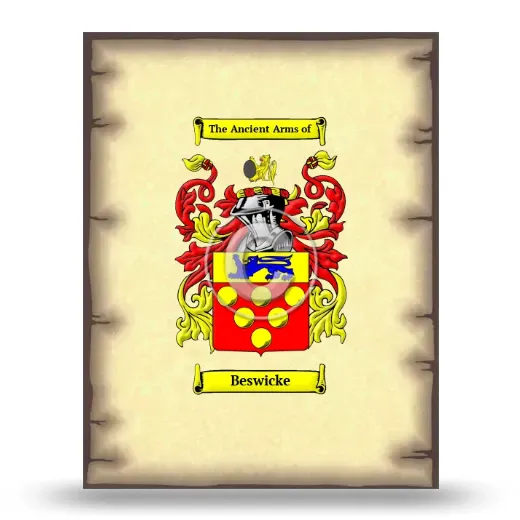 Beswicke Coat of Arms Print