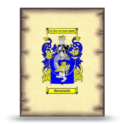 Betsworth Coat of Arms Print