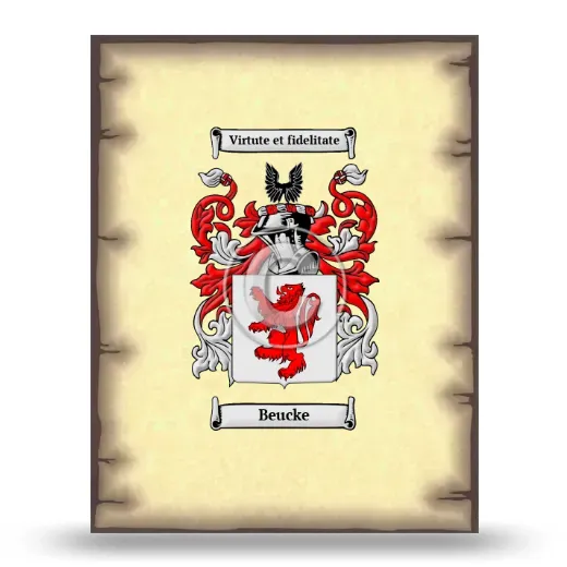 Beucke Coat of Arms Print