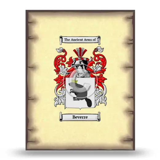 Beverre Coat of Arms Print