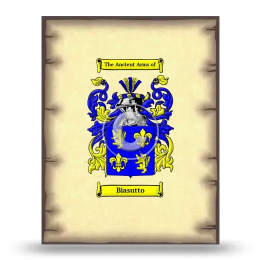 Biasutto Coat of Arms Print