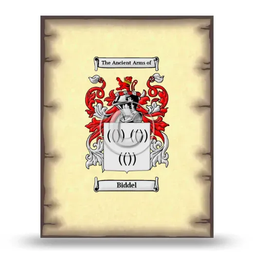 Biddel Coat of Arms Print