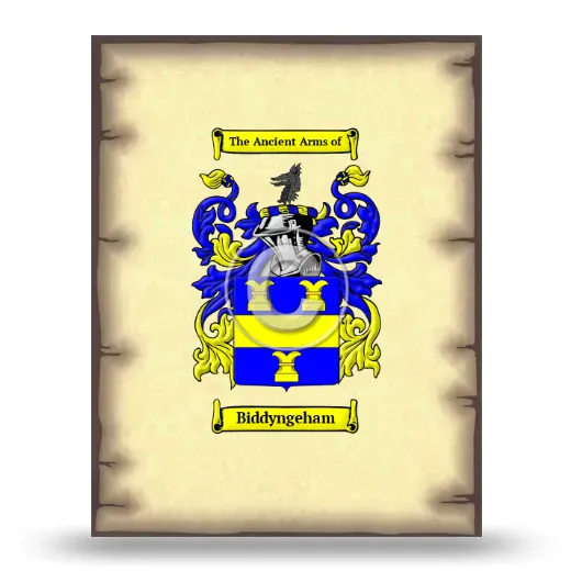 Biddyngeham Coat of Arms Print