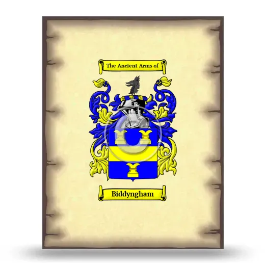 Biddyngham Coat of Arms Print