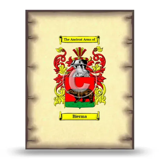 Bierma Coat of Arms Print