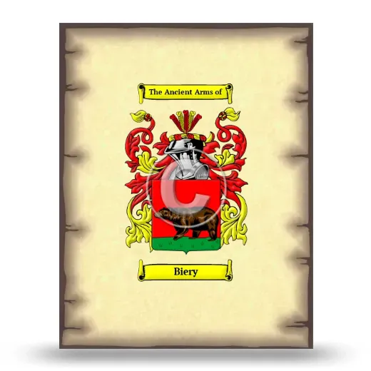 Biery Coat of Arms Print