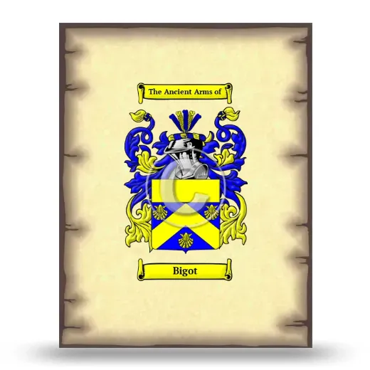 Bigot Coat of Arms Print