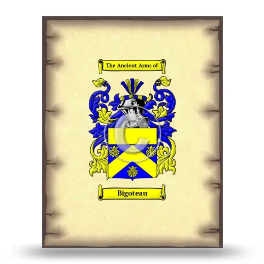 Bigoteau Coat of Arms Print