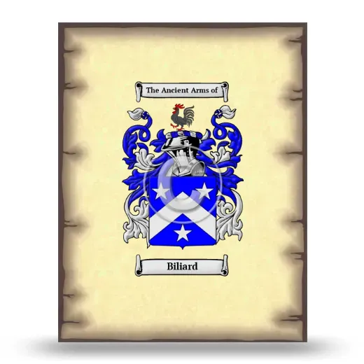 Biliard Coat of Arms Print