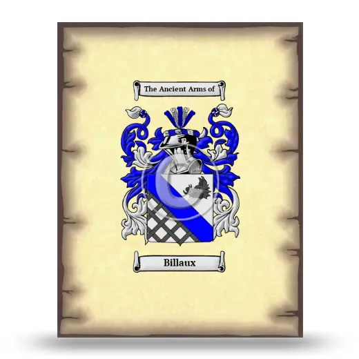 Billaux Coat of Arms Print