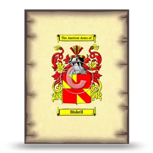 Biskell Coat of Arms Print