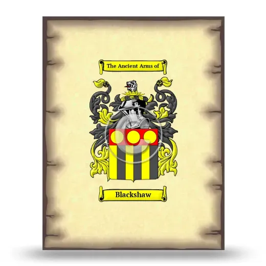 Blackshaw Coat of Arms Print