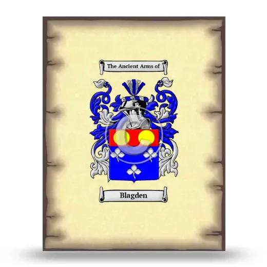 Blagden Coat of Arms Print