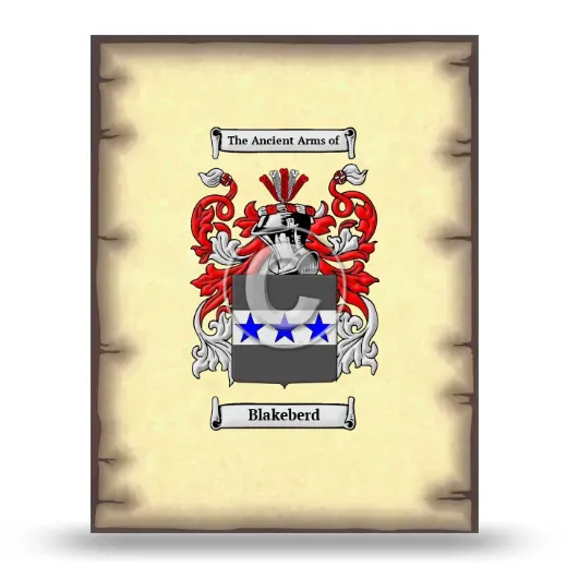 Blakeberd Coat of Arms Print