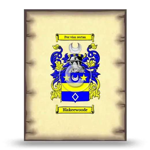 Blakeewoode Coat of Arms Print
