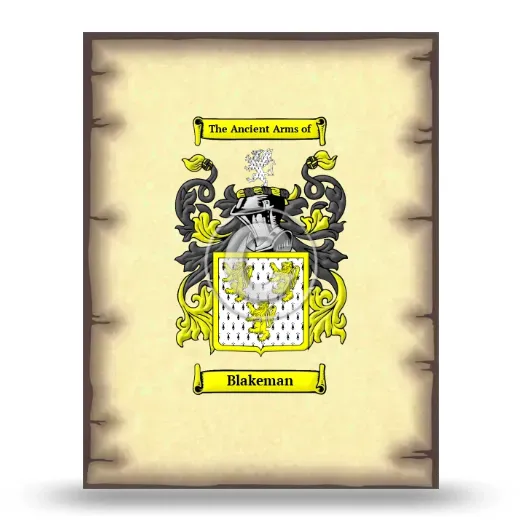 Blakeman Coat of Arms Print