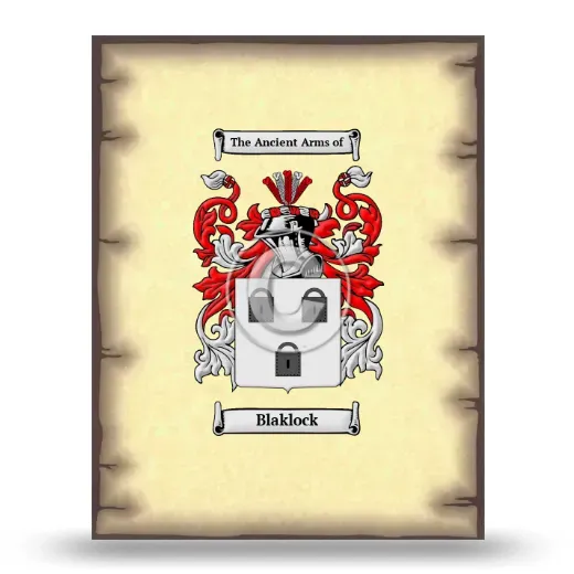 Blaklock Coat of Arms Print
