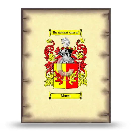Blann Coat of Arms Print
