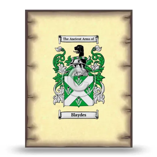 Blaydes Coat of Arms Print