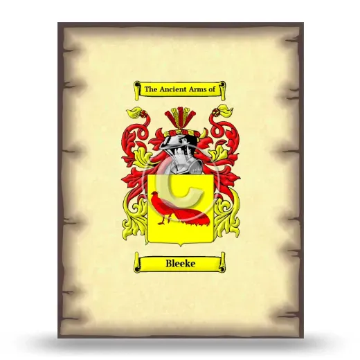 Bleeke Coat of Arms Print