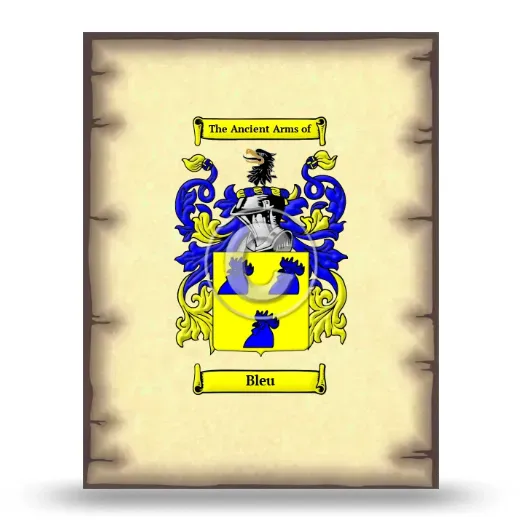 Bleu Coat of Arms Print