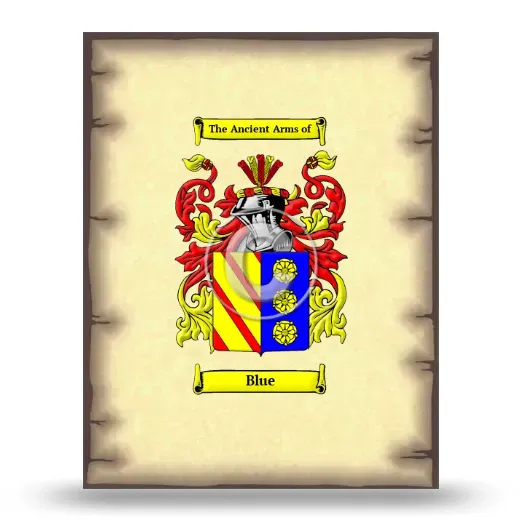 Blue Coat of Arms Print