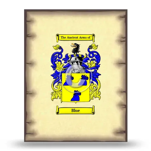 Blue Coat of Arms Print