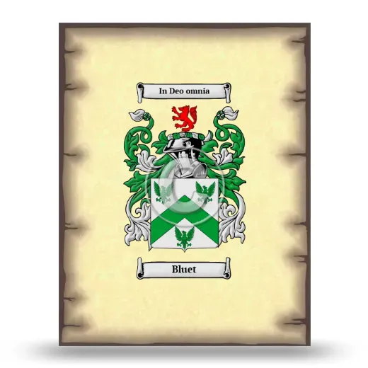 Bluet Coat of Arms Print