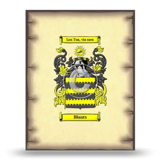 Blunts Coat of Arms Print