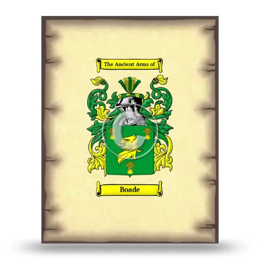Boade Coat of Arms Print