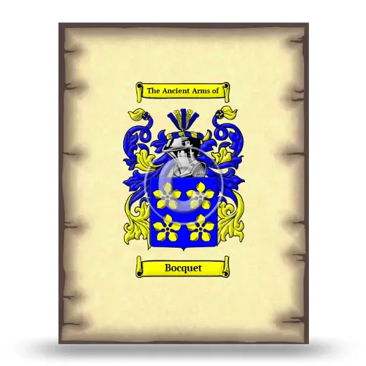 Bocquet Coat of Arms Print